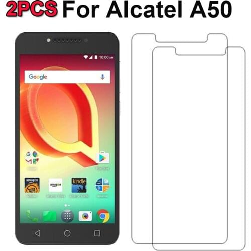 2PCS HD Clear Tempered Glass For Alcatel A50 Screen Protector Front LCD Protective Cover Film for Alcatel A50 Glass Tempered