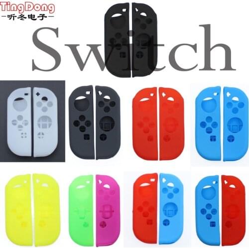 Ting Dong 20sets Soft Silicone Protective Case Skin Cover For Nintend Switch JOY-Con Controllers