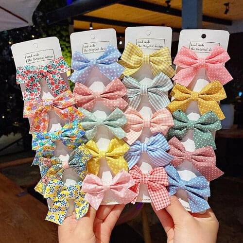 5PCS Bows Kids Girl Hair Clip Stylish Fashion Beautiful Baby Colorful Lovely Sweet Good-looking Hair Accessories High Quality