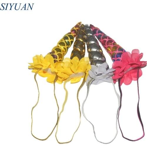 50pcs 24 Colors Glitter Elastic Headband with 5.7'' Metallic Headband Girl Lovely Headdress HB010