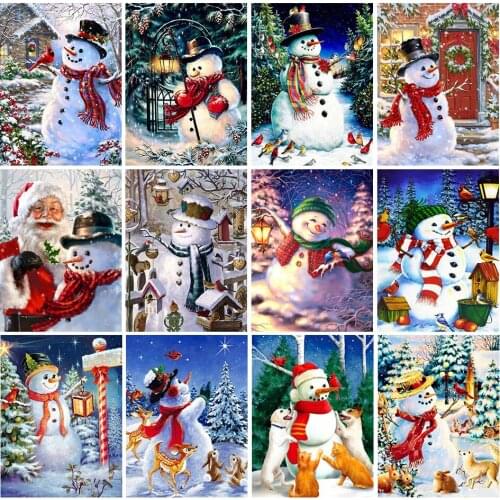 Full Square Drill 5D DIY Diamond Painting "Christmas snowman" Cross Stitch Diamond Embroidery Mosaic Rhinestone Home Decor Gift