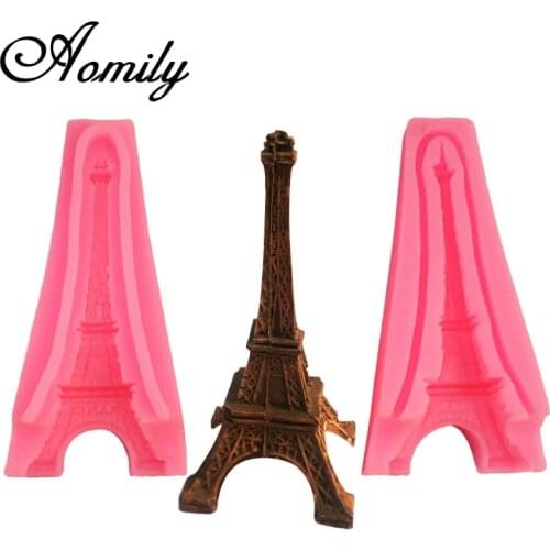 Aomily 3D Classic Tower Fondant Silicone Mold Candle Sugar Craft Tool Chocolate Cake Mould Kitchen DIY Baking Decorating Tools