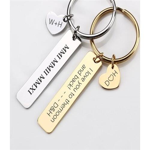 Custom Love Long Name Keychain Fashion Car Lettering Pendant Keychain Accessories Couple Friends Gift