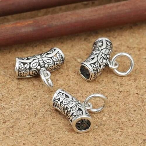 100% 925 Silver Jewelry beads DIY Bracelet connector beads Jewelry Findings Lucky Symbol Beads Sterling Amulet