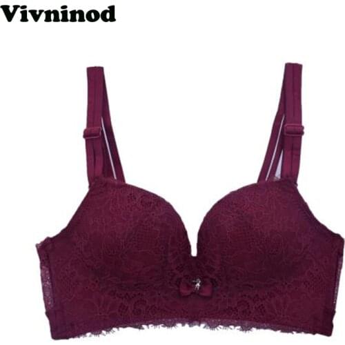Small Chest Girl Bra Brassiere Wire-free Bra Crop Top Bra For Women Push Up Young Girl Lingerie B C Cup Floral Lace Seamless Bra