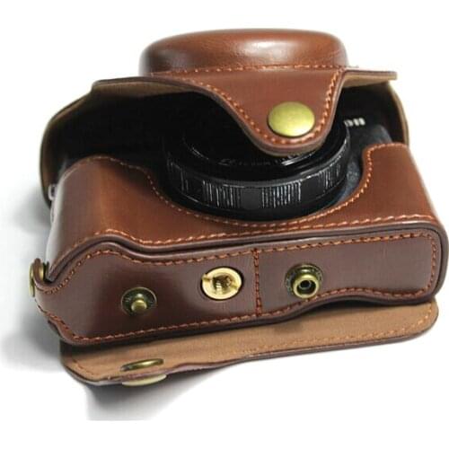 Retro PU Leather Case Camera Bag cover For Canon G5 X ii G5XII G5XM2 G5X Mark II protector shell With Bottom Battery Opening