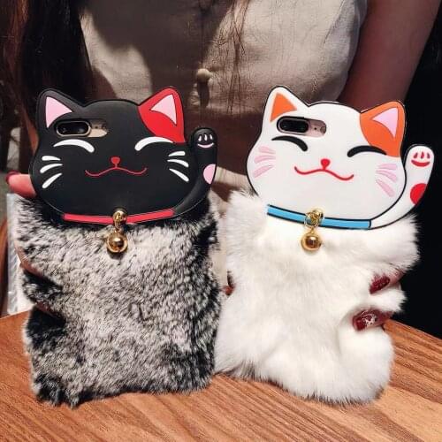 Fashion new lucky cat plush drop protection cover for OPPO R17/R11S plus/R11S/R11 plus/R11/R9S plus/R9S/A83/A1/A79/F5/A59/F1S