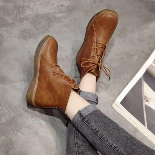 Designer Brand Handmade Genuine Leather Women Ankle Boots Spring Autumn Female Riding Fashion Boots Shoes Botas Mujer fg6