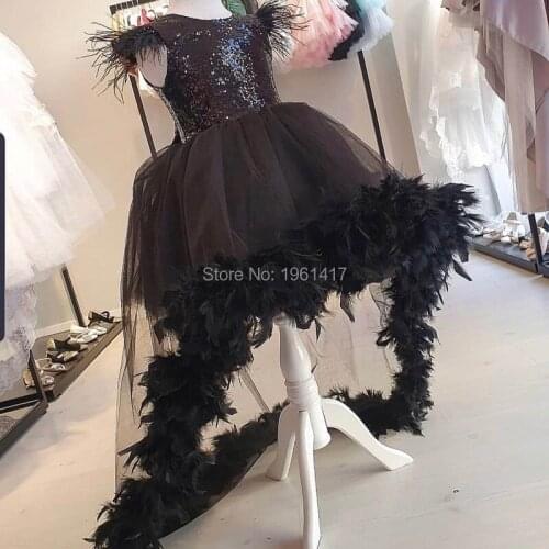 Elegant Kids Dresses for Girls 1 - 8 10 Year Flower Embroidery Pearls Party Tail Dress Girl Sequins Evening Princess Clothes