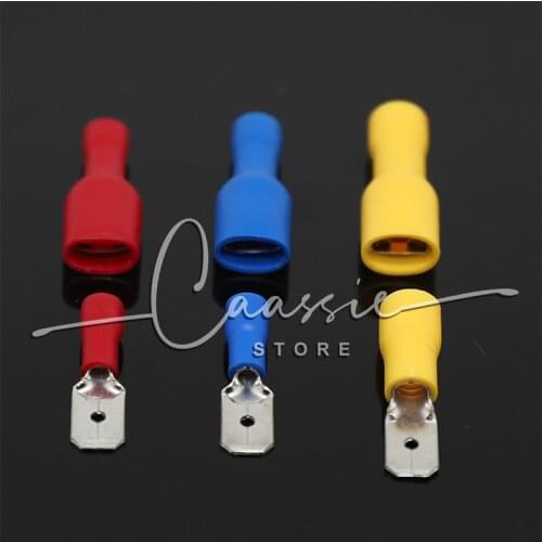 Connector 10PCS 5set faston Male female Insulated Spade Crimp Wire Cable Connector Terminal