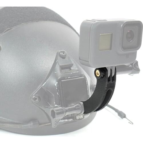 BGNING 3D Printed PLA Material Helmet Arm Extension Curved Pole Selfie Stick for Gopro Hero 8 7 6 5 SJCAM Xiaoyi Action Camera