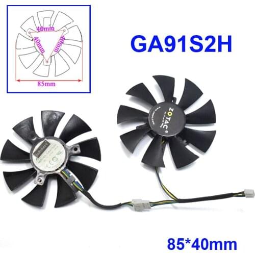 85mm 4Pin GFY09010E12SPA GA91S2H GTX 1070/1060 GPU Cooler Video Card Fan For ZOTAC GTX1060 GTX1070 MINI Graphics Card Cooling