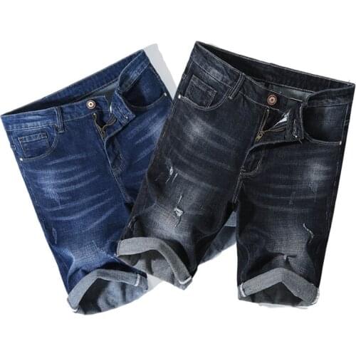 Hot style Summer High street denim shorts men Jeans punk short homme cowboy shorts mens Stretch Big size Casual short hombre