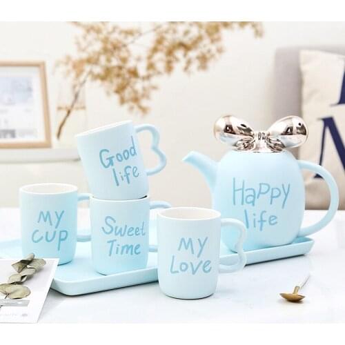 Europe Porcelain coffee cups Set Britain ceramic tea cup Afternoon tea party simple drinkware new cute home decor Wedding Gift