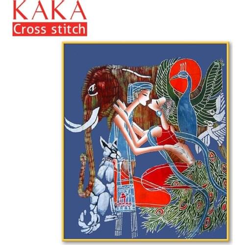 Cross stitch kits,Embroidery needlework sets with printed pattern,11CT-canvas for Home Decor Painting,Portrait Full NCKP056