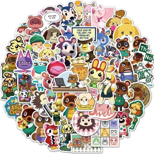 10/30/50PCS Game Animal Crossing Cartoon Stickers Skateboard Guitar Laptop Luggage Waterproof Graffiti Decal Kid Toy Sticker
