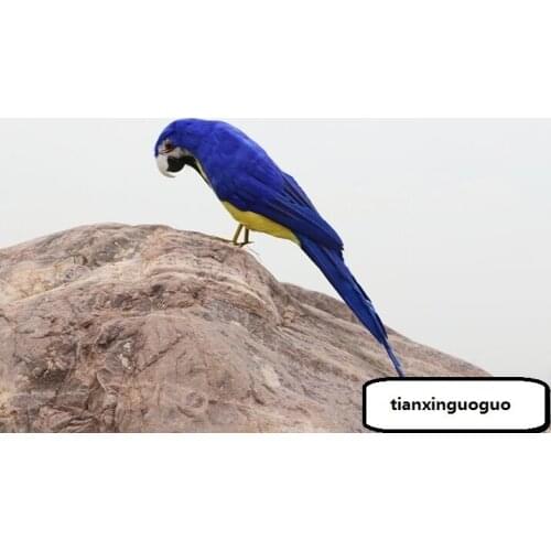 New simulation blue&yellow parrot model foam&furs big parrot bird doll gift about 45cm