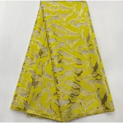 Latest Jacquard Fabric Brocade Demask Organza Lace Tissu Hot Sale African Tulle Net Material Cloth for Nigerian Wedding POZ27