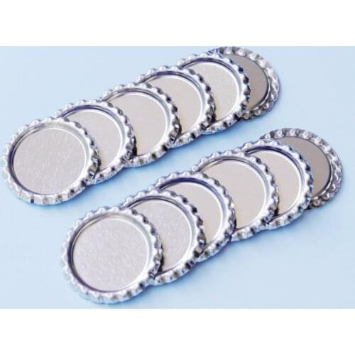 1 Inch Sliver Bottlecaps Flattened Beer Bottle Caps For DIY Crafts Hair Bows Jewelry Accessories,1300 pcs Use DHL Free Shipping