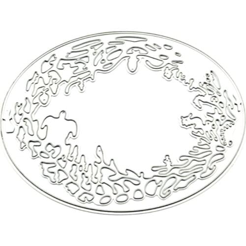 Hollow Oval Metal Cutting Dies Stencil DIY Scrapbooking Album Paper Card Template Mold Embossing Craft Decoration