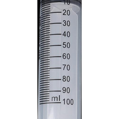 60/100/200ml Plastic Large Capacity Syringe Reusable Pump Oil Measuring With Silicone Tube For Lab Medical Tool