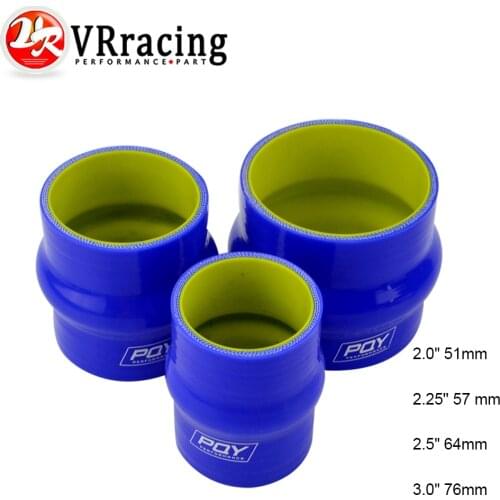 Blue & Yellow 2.0" 51mm / 2.25'' 57 mm 2.5" 64mm / 3.0" 76mm Hump Straight Silicone Hose Intercooler Coupler Tube Pipe