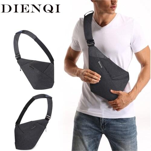 DIENQI Shoulder Bags for Men Thinlight Body Pocket Mens Crossbody bag Multi-pocket Pouch Anti Theft Security Male Holster Bag