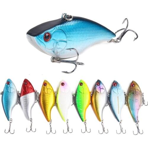 Winter Sea Fishing Lure VIB Artificial Hard Rattlin Simulation Baits 70MM 18.8G 3D Eyes Swimmbait Bass Pike Vibe Fishing Tackle