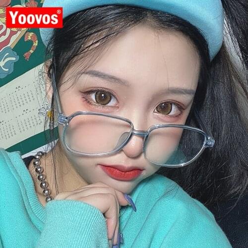 Yoovos Blue Light Glasses Frame Women 2021 Square Eyeglasses Frame Clear Lens Glasses Frame for Women/Men Retro Spectacle