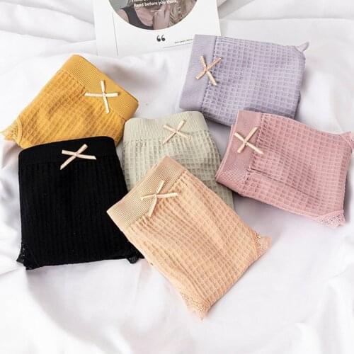 Plus Size Seamless Panties for Women Sexy Lace Bow Traceless Female Underwear High Waist Panties Large Sizes Womens Briefs 2021