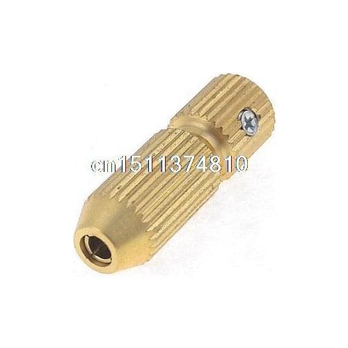 Gold Tone Brass 2.5mm-3.17mm Twist Small Drill Chuck for 3.17mm Motor Shaft