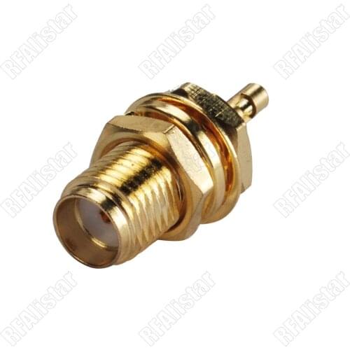 10 Pieces SMA Solder Jack Female Nut Bulkhead RF Connector For 1.37mm RG178 Cable