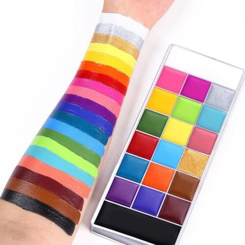 12/20 Colors Flash Tattoo Face Body Painting Oil Painting Art To Use In Fancy Dress Ball Dress Professional Halloween Makeup