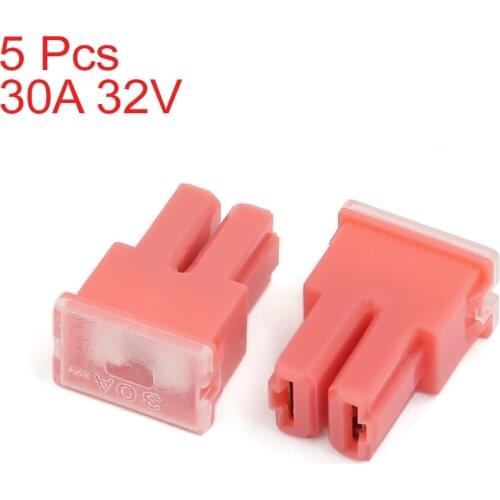 Universal Vehicle Car 30A 32V Pal Female Plug J Case Low Profile Fuses 5Pcs