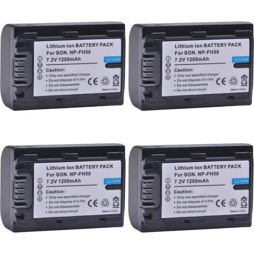 1200mAh 7.2V NP-FH50 NP FH50 FH50 Battery for Sony FH70 FH100 A230 A330 A290 A380 A390 HDR-TG1E TG3 TG5 TG7 DSC-HX1 DSC-HX200