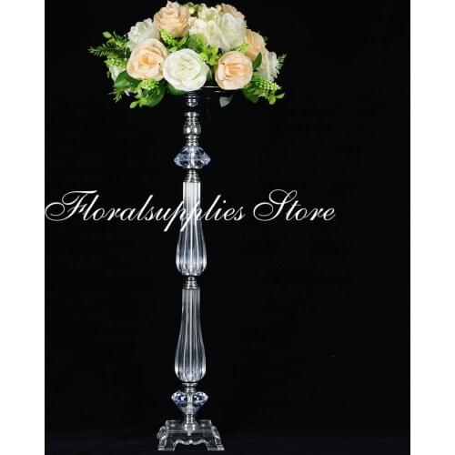 Acrylic tall flower stand Table Vase Wedding Centerpiece Event Road Lead Flower Rack For Home Decoration