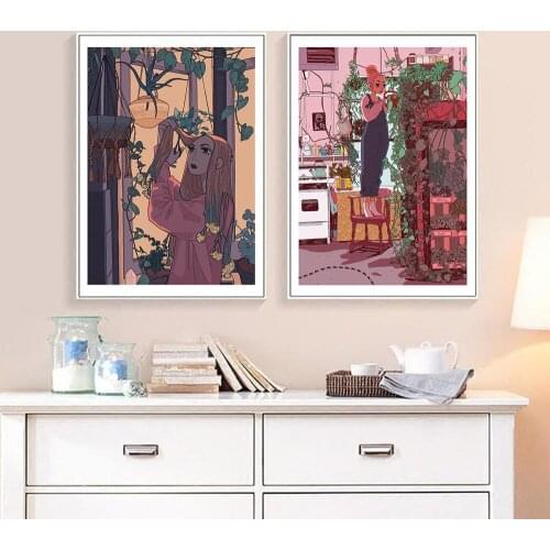 5d Diy Diamond Painting Cartoon Anime Japanese Girl Purple Style Diamond Mosaic Embroidery Cross Stitch Kits Art Home Decor Gift