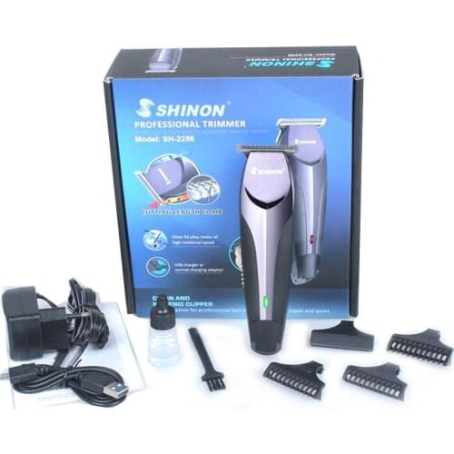 SHINON SH-2256 Professional Rechargeable Electric Hair Trimmer Clipper Beard Razor for Men Barber Bald Head 0.1mm Shaver Machine