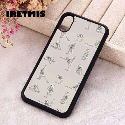 Iretmis 5 5S SE 2020 Phone Cover Case for iPhone 6 6S 7 8 Plus X Xs XR 11 12 Mini Pro Max Silicone TPU Skeleton Yoga