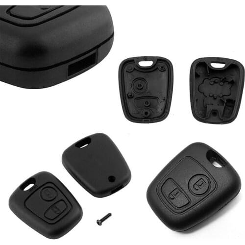 Key Cover Shell Fob Case ABS Plastic Key Holder 2 Button For Citroen C1 C2 C3 C4 XSARA Picasso Peugeot 107 106 Car Accessories