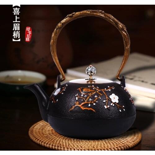 Cast iron pot Japan iron pot Beaming manually without coating iron boiled water brother teapot tea set in the south