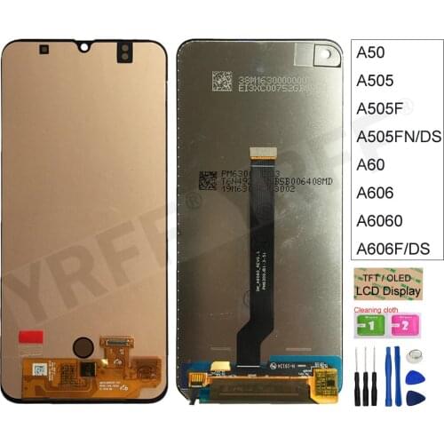 For Samsung Galaxy A50 A505F/DS A505 LCD For Samsung A60 A606 A6060 SM-A606F/DS LCD Display Touch Screen Digitizer OLED Quality