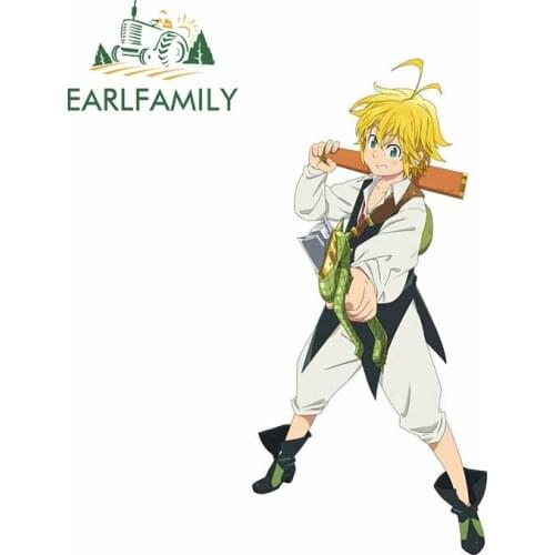 EARLFAMILY 13cm x 6.4cm For Seven Deadly Sins Cartoon Car Stickers Car Accessories Decal Waterproof Scratch-Proof Decoration