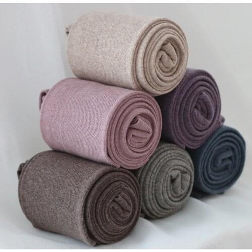 Elastic Cotton Pantyhose Tights Women Autumn Winter Warm Tights Female Thick Striped Collant Stretchy Pantyhose Candy Color