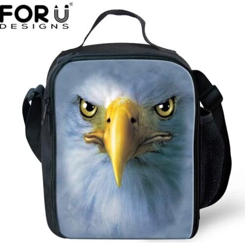 FORUDESIGNS Insulated 3d Animal Owl Lunch Bag Kindergarten Baby Kids Shoulder Lunchbox Cool Adult Women Men Office Lunch Bag