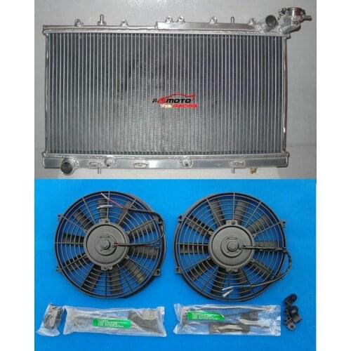 50MM High performance Aluminum Radiator+FAN For NISSAN N14 GTIR SR20DET Pulsar N15