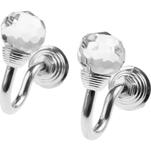 2pcs Crystal Curtain Straps Creative European Decorative Curtain Buckle Free Punch Hook Wall Hook Magnet Strap #10