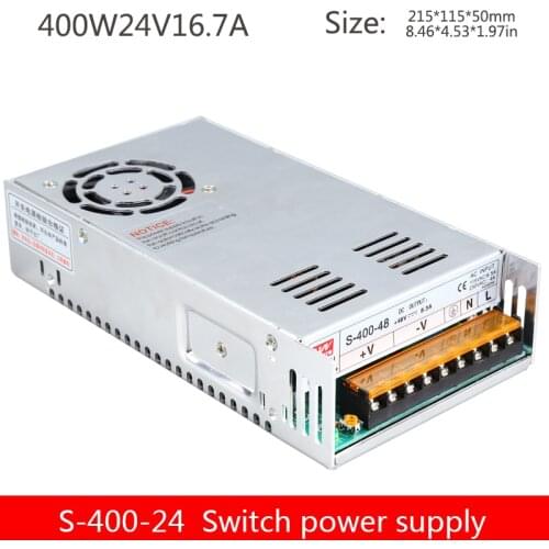 S-400-24V monitoring power supply 400W AC 220V industrial LED light industrial output DC 24v16.7a switching power supply