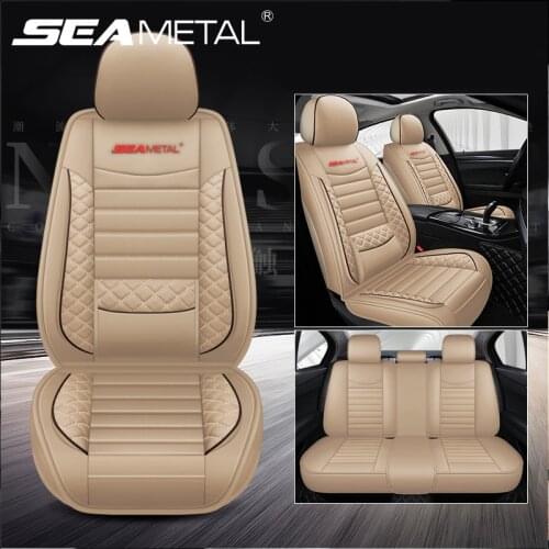 Large Size Leather Car Seat Cover Protector Front Rear Seat Back Cushion Breathable Pad Mat Universal Backrest for Auto Interior