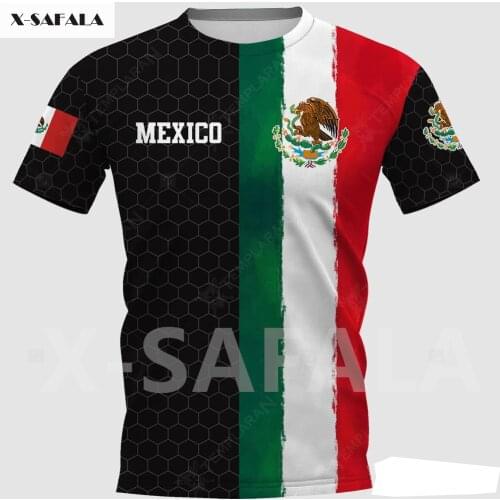 Mexico Eagle USA Skull Country Emblem Map Flag 3D Fashion All Over Printed Round Neck T Shirt Men Women Harajuku Casual Tee